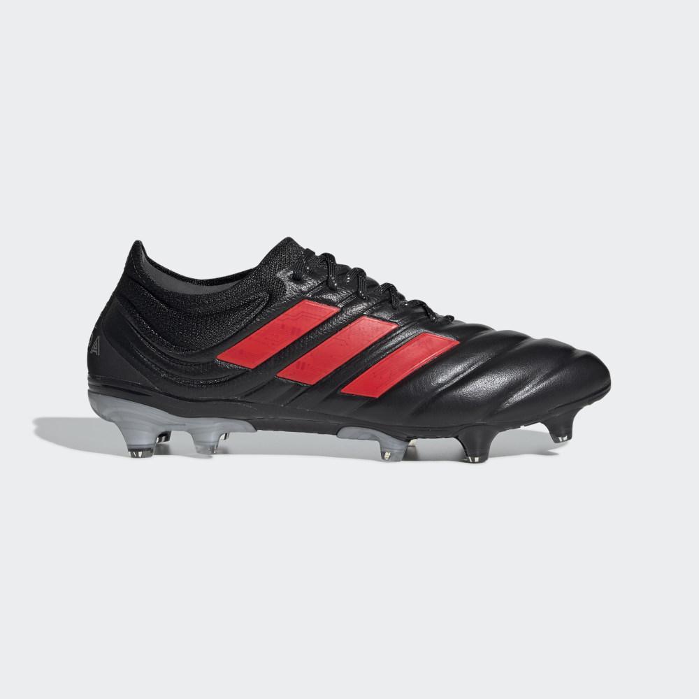 Adidas Men's Copa 19.1 Firm Ground Football Boots Black/Red/Silver Metal Ireland F35518